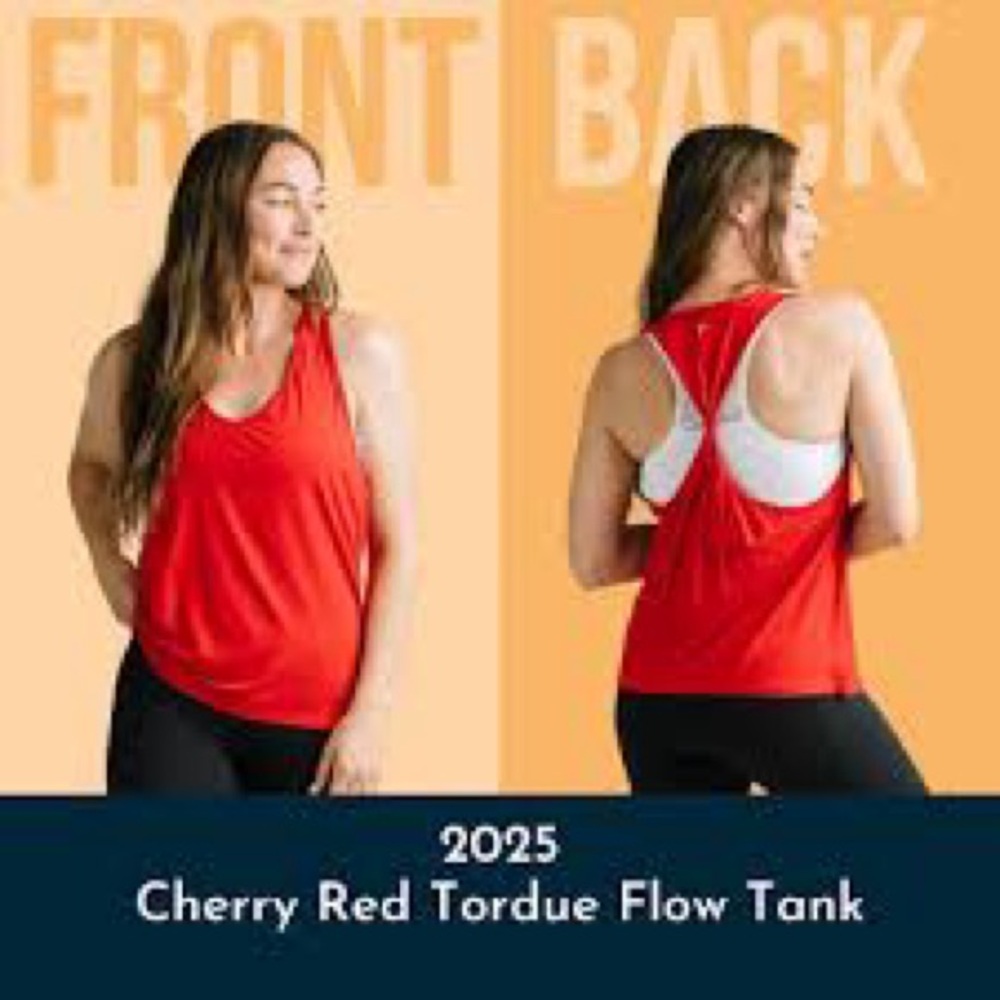Zyia cherry red tordue tank